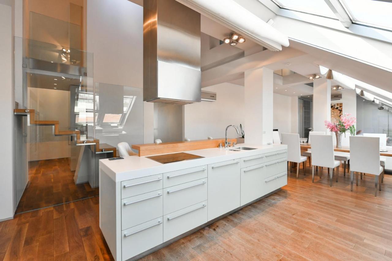 Luxury Central Penthouse With Sauna, Terrace, 250M2, 5Bdrm, 3Bthrm Praha Exteriér fotografie